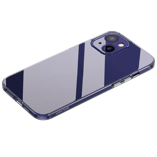 For iPhone 14 SULADA Frosted Series Shockproof Transparent TPU Phone Case(Purple)