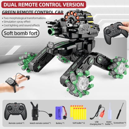 DM-578 Four-wheel Battle Side Spray Remote Control Car, Specification:Dual Control Soft Bomb(Green) - RC Cars by buy2fix | Online Shopping UK | buy2fix