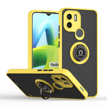 For Xiaomi Redmi A1+ Q Shadow 1 Series TPU + PC Phone Case with Ring(Yellow) - Xiaomi Cases by buy2fix | Online Shopping UK | buy2fix