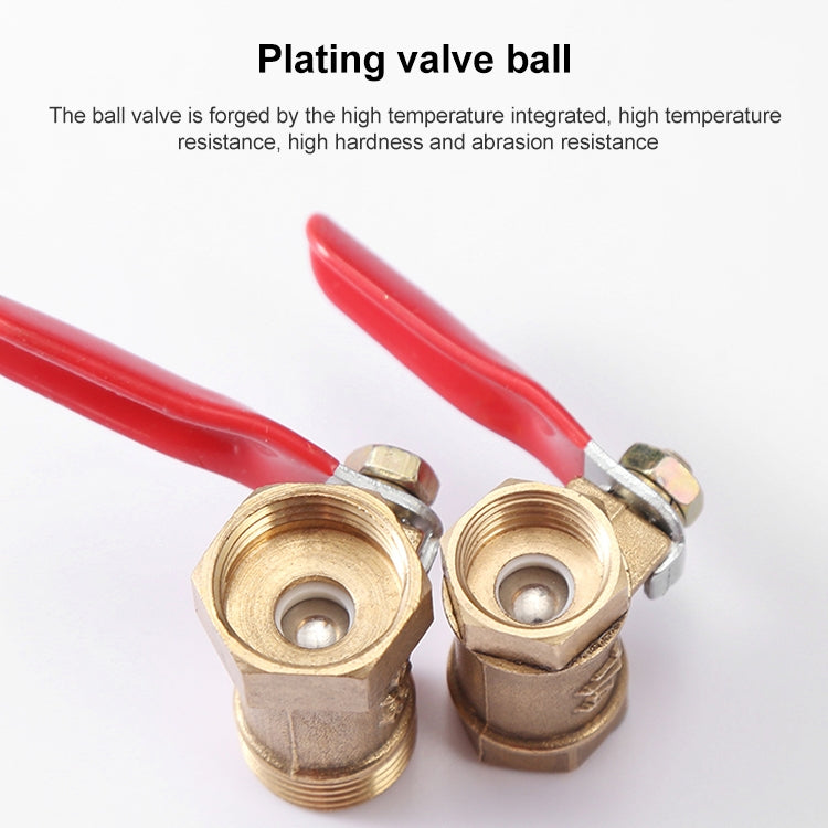 LAIZE Pneumatic Hose Connector Copper Ball Valve, Specification:Inside 2-Barb 8mm -  by LAIZE | Online Shopping UK | buy2fix