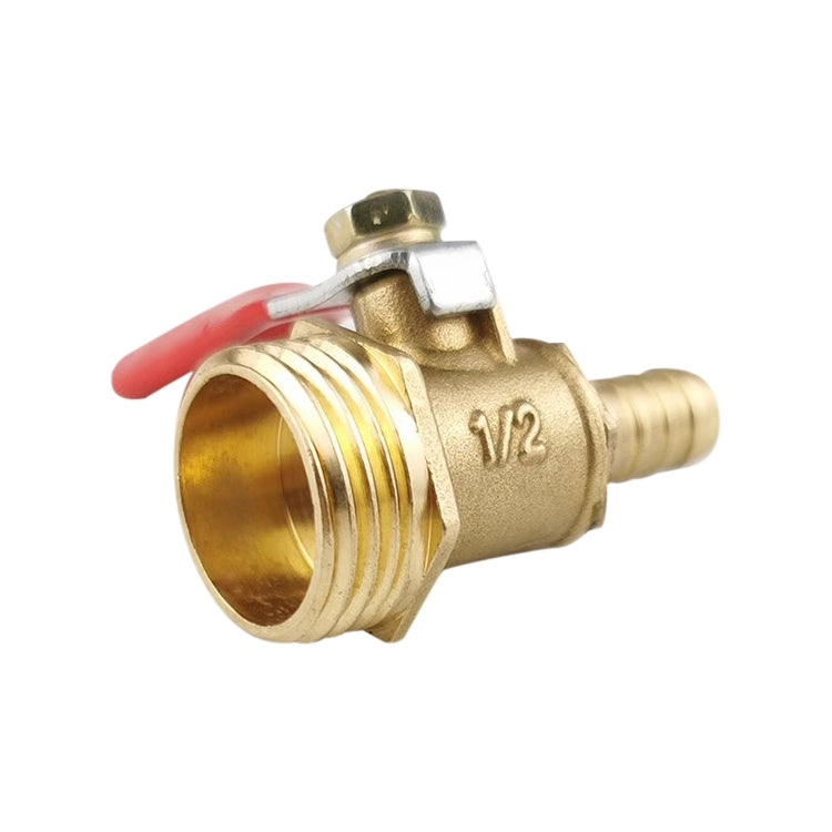LAIZE Pneumatic Hose Connector Copper Ball Valve, Specification:Outside 4-Barb 8mm -  by LAIZE | Online Shopping UK | buy2fix