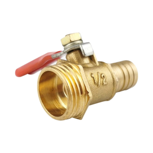 LAIZE Pneumatic Hose Connector Copper Ball Valve, Specification:Outside 4-Barb 12mm -  by LAIZE | Online Shopping UK | buy2fix