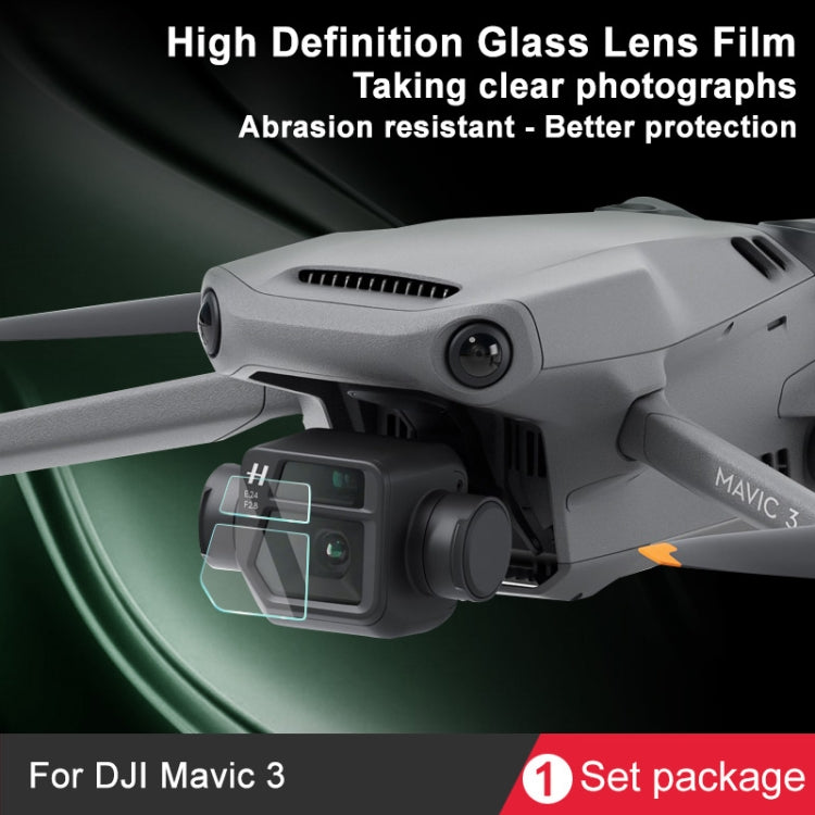 For DJI Mavic 3 IMAK Rear Camera Glass Lens Film, 1 Set Package - DJI & GoPro Accessories by imak | Online Shopping UK | buy2fix