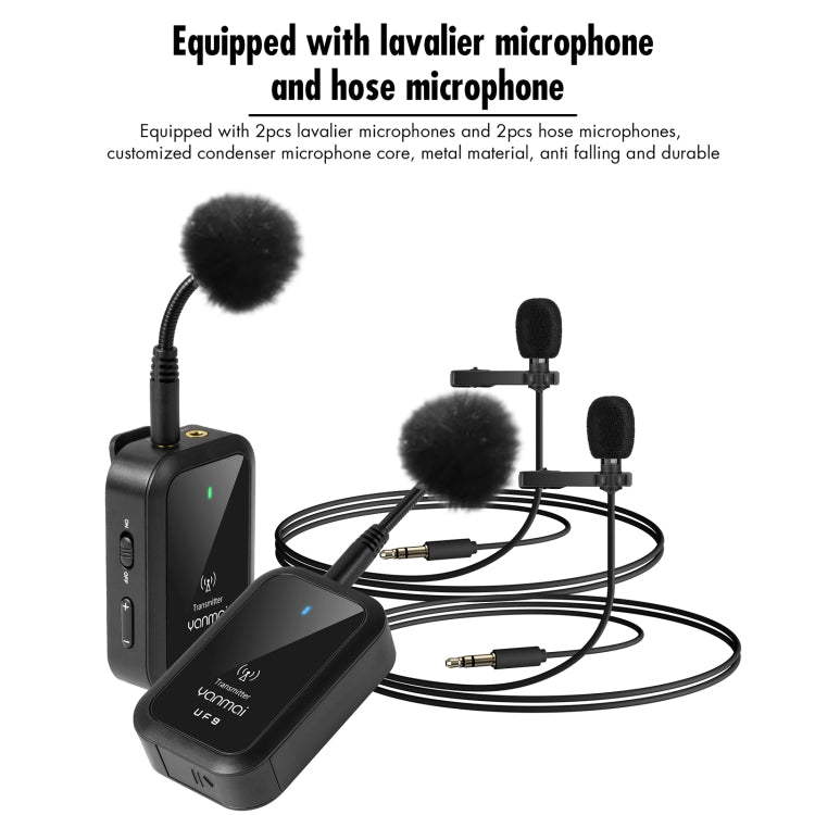 Yanmai UF9 Broadcast Wireless Lavalier Microphone Mini Clip-on Mic - Consumer Electronics by Yanmai | Online Shopping UK | buy2fix