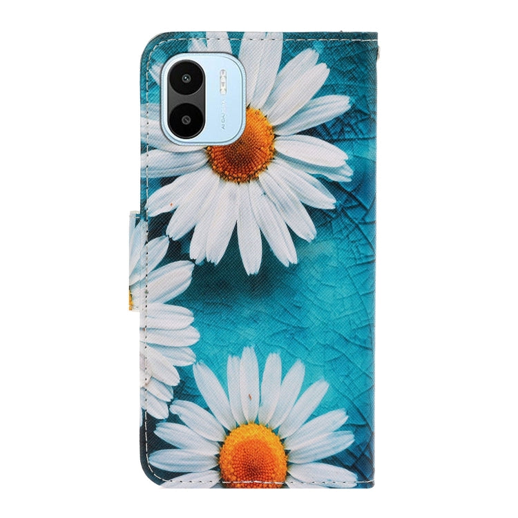 For Xiaomi Redmi A1 Colored Drawing Pattern Leather Phone Case(Daisy) - Xiaomi Cases by buy2fix | Online Shopping UK | buy2fix