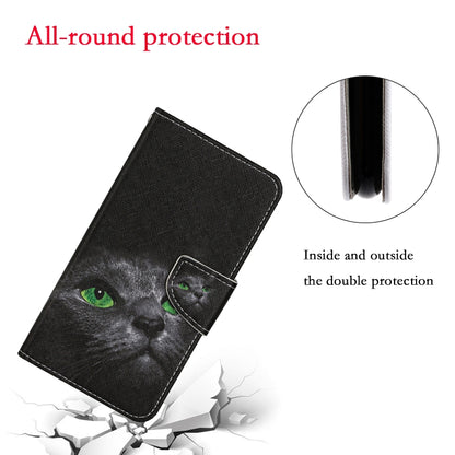 For Xiaomi Redmi A1 Colored Drawing Pattern Leather Phone Case(Black Cat) - Xiaomi Cases by buy2fix | Online Shopping UK | buy2fix