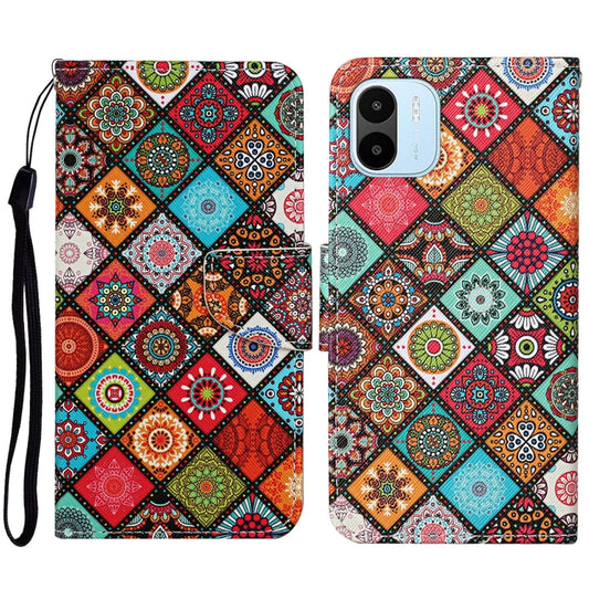 For Xiaomi Redmi A1 Colored Drawing Pattern Leather Phone Case(Ethnic Style) - Xiaomi Cases by buy2fix | Online Shopping UK | buy2fix