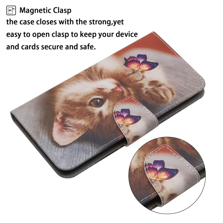 For Xiaomi Redmi A1 Colored Drawing Pattern Leather Phone Case(Butterfly Cat) - Xiaomi Cases by buy2fix | Online Shopping UK | buy2fix