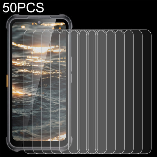 For AGM H5 Pro 50 PCS 0.26mm 9H 2.5D Tempered Glass Film