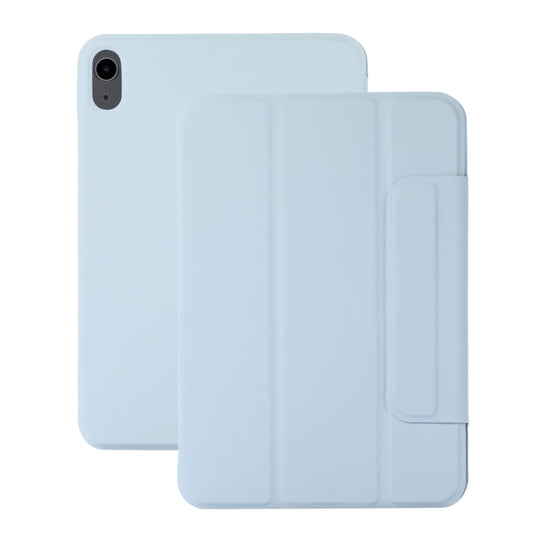 For iPad 2025 / 2022 3-fold Magnetic Buckle Leather Smart Tablet Case(White Ice Blue)