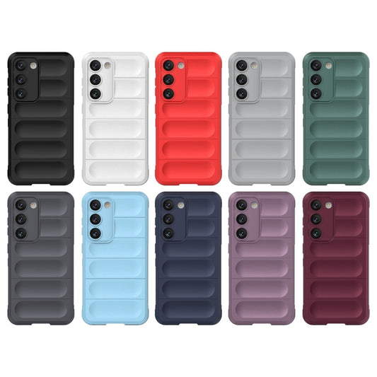 For Samsung Galaxy S23 5G Magic Shield TPU + Flannel Phone Case(Dark Grey) by buy2fix