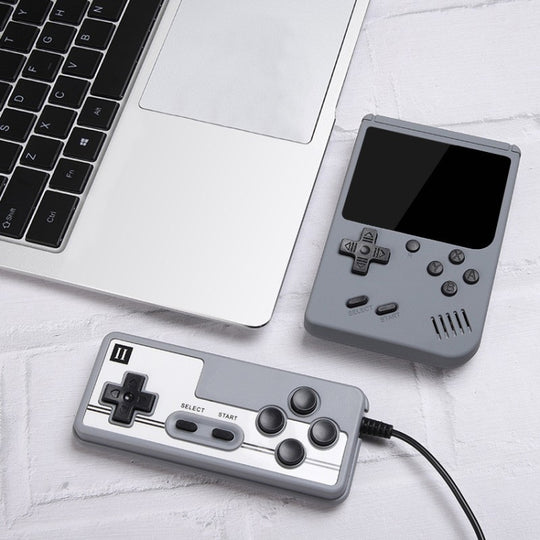 MK800 Doubles 3.0 inch Macaron Mini Handheld Game Console Built-in 800 Games(Grey)