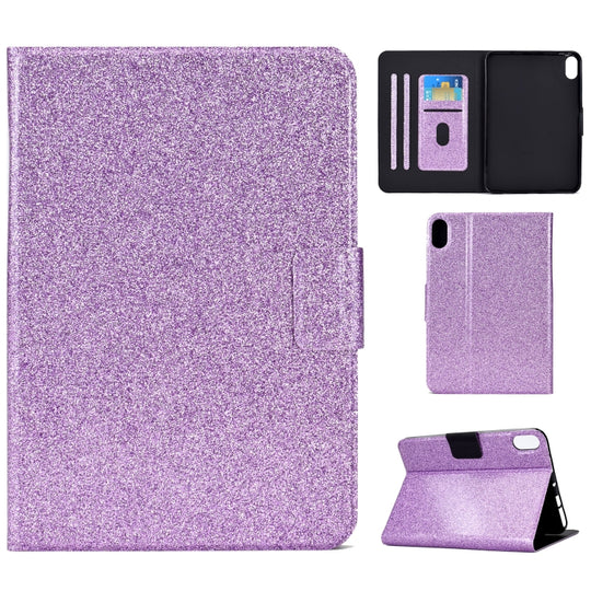 For  iPad 2025 / 2022 Varnish Glitter Powder Smart Leather Tablet Case(Purple)