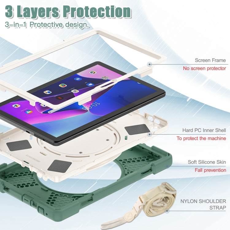 For Lenovo Tab M10 10.1 3rd Gen Silicone + PC Protective Tablet Case(Emerald) by buy2fix