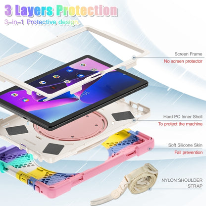 For Lenovo Tab M10 10.1 3rd Gen Silicone + PC Protective Tablet Case(Colorful Pink) - For Lenovo by buy2fix | Online Shopping UK | buy2fix