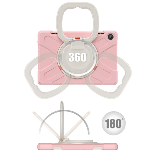 For Lenovo Tab M10 10.1 3rd Gen Silicone + PC Protective Tablet Case(Cherry Blossom Pink) by buy2fix