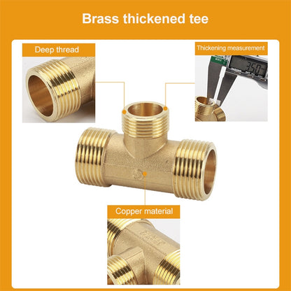 LAIZE External Thread Plumbing Copper Pipe Fittings, Caliber:3 Point(Three Way) -  by LAIZE | Online Shopping UK | buy2fix