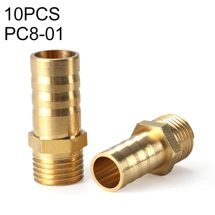 PC8-01 LAIZE 10pcs Pneumatic Components Pagoda PC External Thread -  by LAIZE | Online Shopping UK | buy2fix