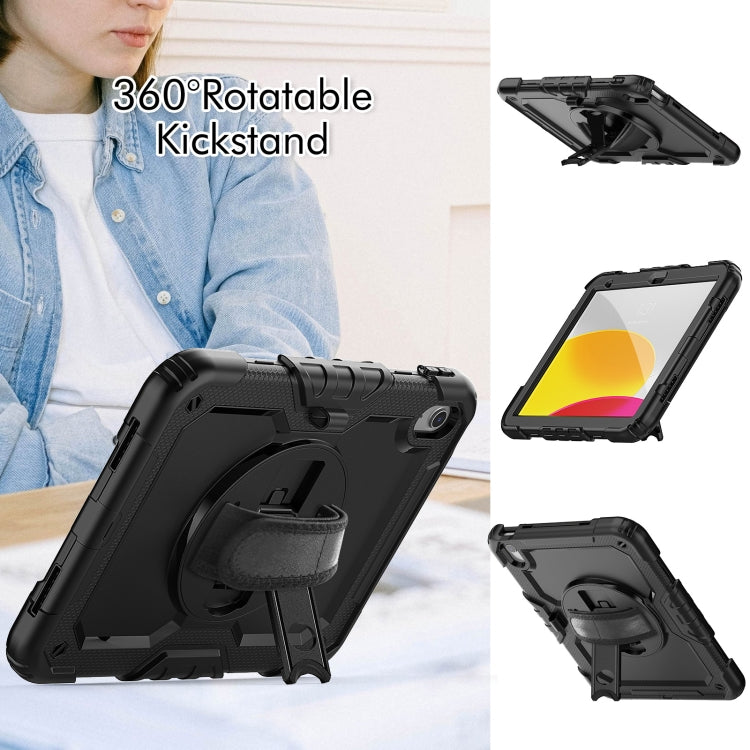 For iPad 10th Gen 10.9 2022 Silicone + PC Full Body Protection Tablet Case(Black) - Apple Accessories by buy2fix | Online Shopping UK | buy2fix