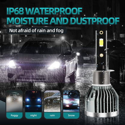 Q3 1 Pair H1 30W / 3000LM / DC9-36V / 6000K IP68 Waterproof Car LED Headlight - In Car by buy2fix | Online Shopping UK | buy2fix