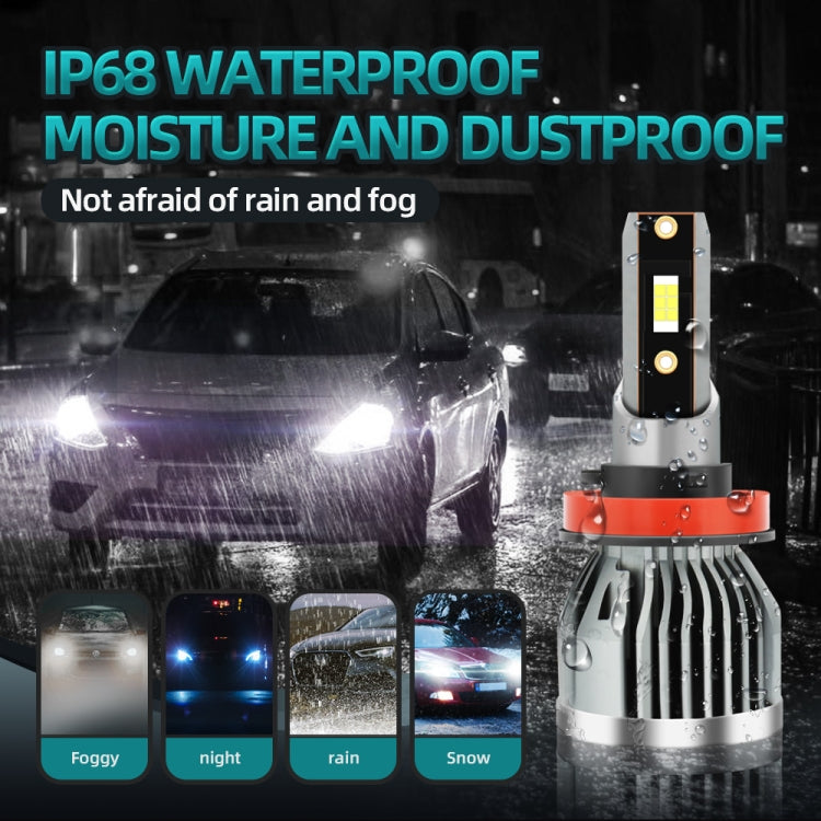 Q3 1 Pair H11 30W / 3000LM / DC9-36V / 6000K IP68 Waterproof Car LED Headlight - In Car by buy2fix | Online Shopping UK | buy2fix