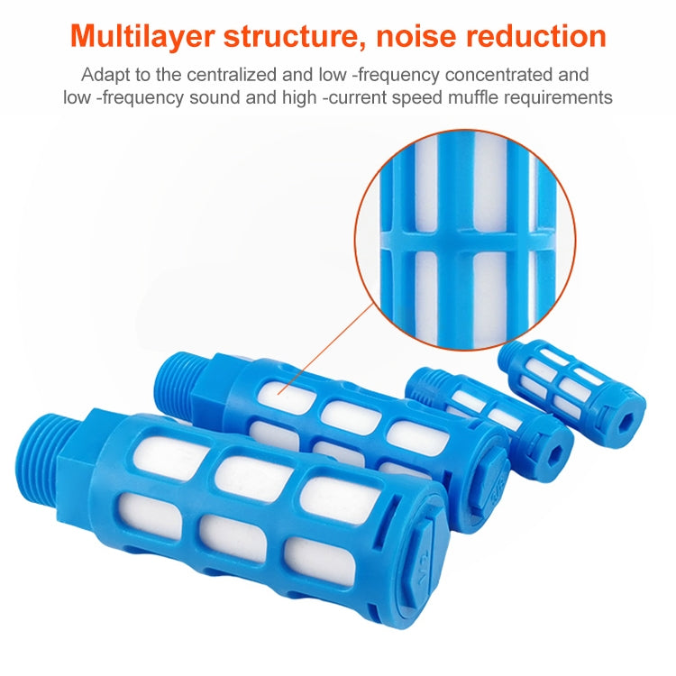 LAIZE Plastic Pneumatic Muffler, Caliber:2 Point(Blue) -  by LAIZE | Online Shopping UK | buy2fix