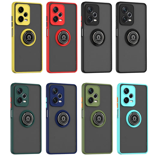 For Xiaomi Redmi Note 12 Pro+ China Q Shadow 1 Series TPU + PC Ring Holder Phone Case(Dark Green) by buy2fix
