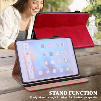For iPad 10th Gen 10.9 2022 Solid Color Embossed Striped Leather Tablet Case(Red) - iPad 10th Gen 10.9 Cases by buy2fix | Online Shopping UK | buy2fix