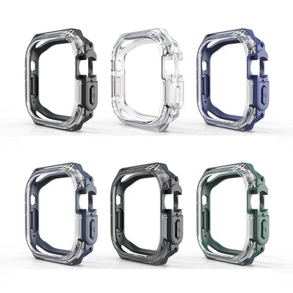 For Apple Watch Ultra 3 / 2 / 1 49mm Double Color Armor Shockproof Case(Blue) by buy2fix