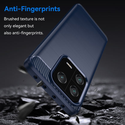 For Xiaomi 13 Pro Brushed Texture Carbon Fiber TPU Phone Case(Blue) - 13 Pro Cases by buy2fix | Online Shopping UK | buy2fix