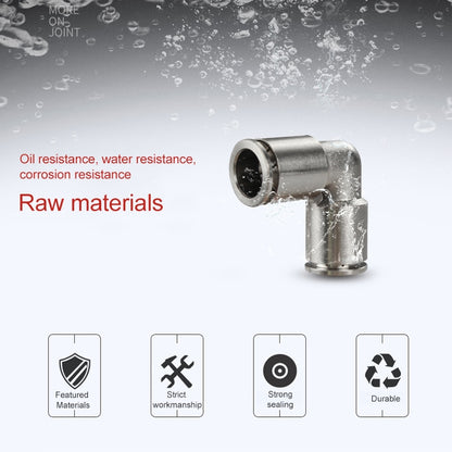 PV-10 LAIZE Nickel Plated Copper Elbow Pneumatic Quick Connector by LAIZE