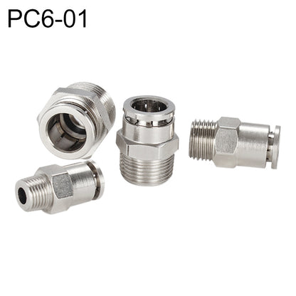 PC6-01 LAIZE Nickel Plated Copper Male Thread Straight Pneumatic Quick Connector -  by LAIZE | Online Shopping UK | buy2fix