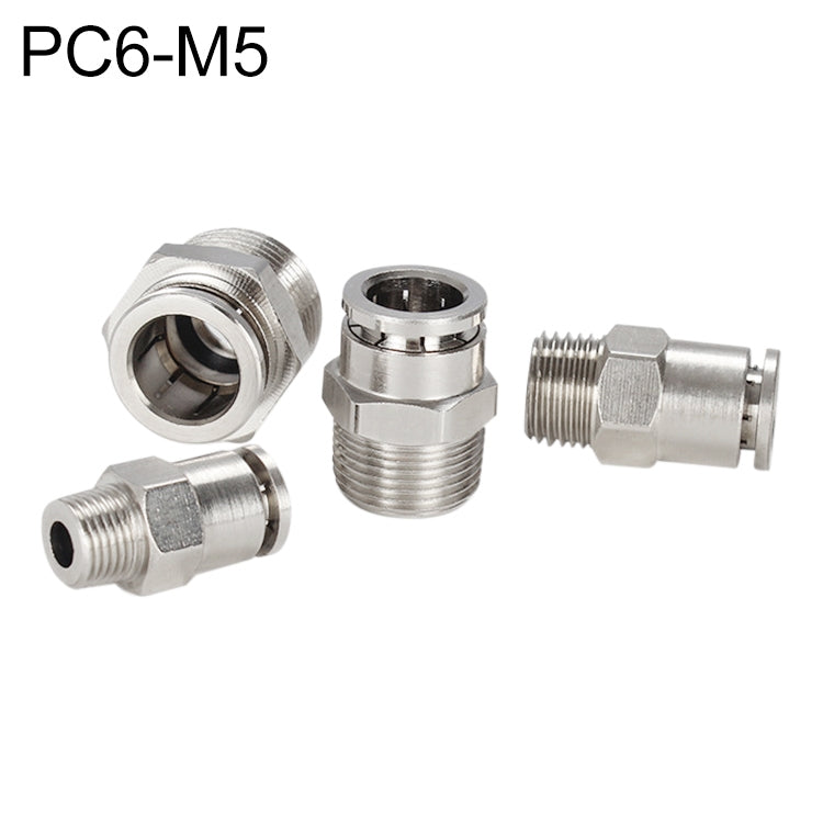 PC6-M5 LAIZE Nickel Plated Copper Male Thread Straight Pneumatic Quick Connector -  by LAIZE | Online Shopping UK | buy2fix