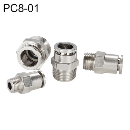 PC8-01 LAIZE Nickel Plated Copper Male Thread Straight Pneumatic Quick Connector -  by LAIZE | Online Shopping UK | buy2fix