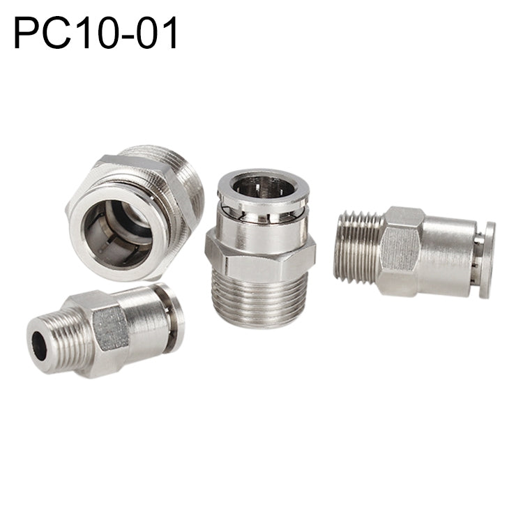 PC10-01 LAIZE Nickel Plated Copper Male Thread Straight Pneumatic Quick Connector -  by LAIZE | Online Shopping UK | buy2fix