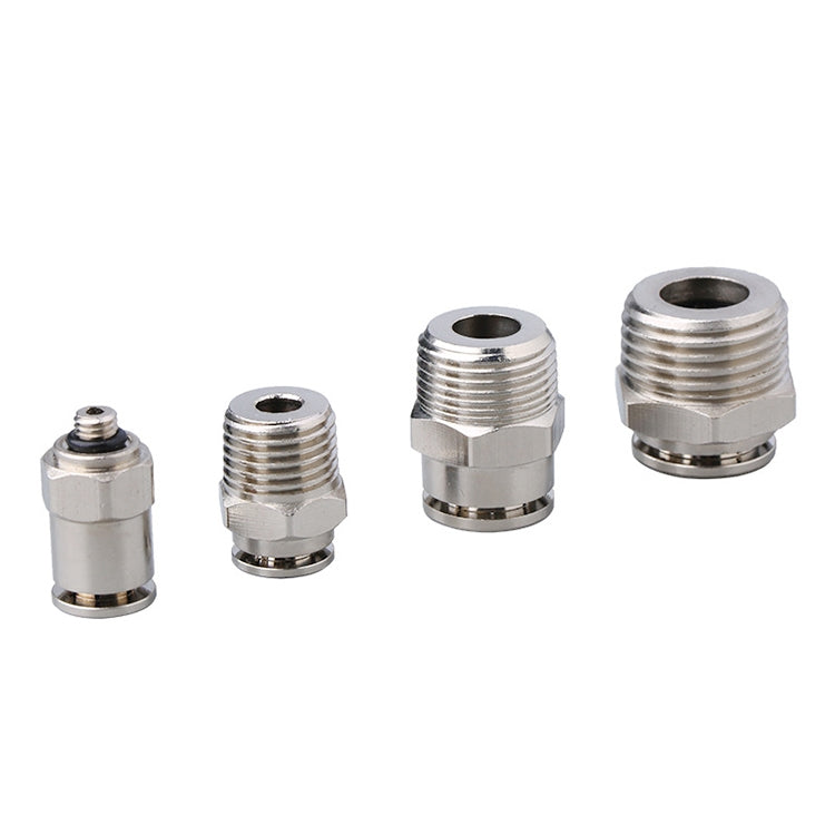 PC10-01 LAIZE Nickel Plated Copper Male Thread Straight Pneumatic Quick Connector -  by LAIZE | Online Shopping UK | buy2fix