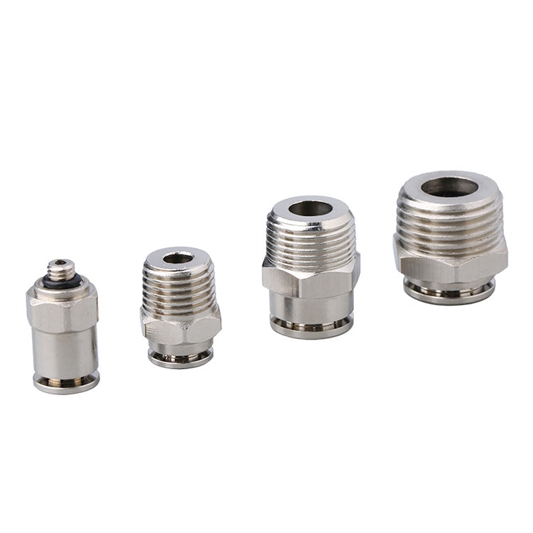 PC10-02 LAIZE Nickel Plated Copper Male Thread Straight Pneumatic Quick Connector -  by LAIZE | Online Shopping UK | buy2fix