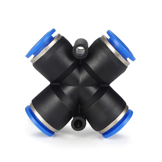 PZA-4 LAIZE 10pcs Plastic PZA Four-way Pneumatic Quick Fitting Connector by LAIZE