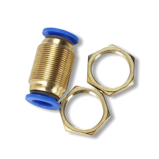 PM-8 LAIZE 2pcsPM Bulkhead Straight Pneumatic Quick Connector by LAIZE