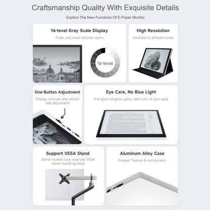 Waveshare 9.7 inch E-Paper Monitor External E-Paper Screen for MAC / Windows PC(UK Plug) - Consumer Electronics by WAVESHARE | Online Shopping UK | buy2fix