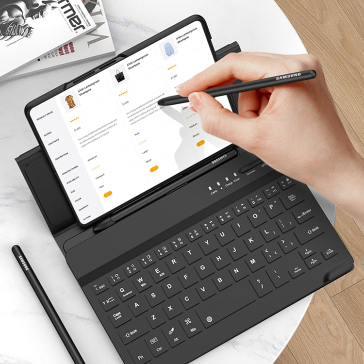 For Samsung Galaxy Z Fold3 5G GKK Magnetic Folding Bluetooth Keyboard Leather Case with Pen + Phone Case(Black) - Samsung Keyboard by GKK | Online Shopping UK | buy2fix