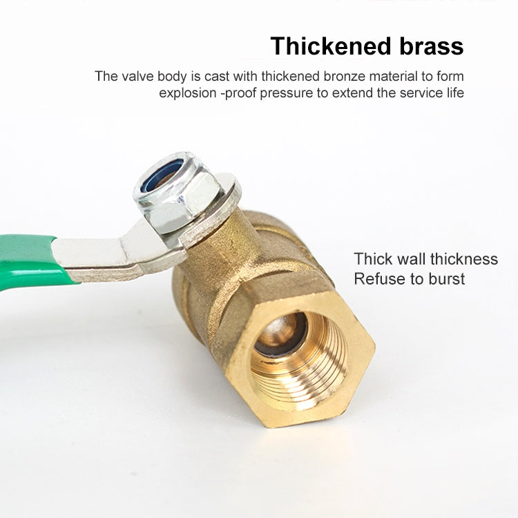 LAIZE Pneumatic Hose Connector Thickened Brass Ball Valve, Size:Inside and Outside 2 Point 1/4 inch -  by LAIZE | Online Shopping UK | buy2fix