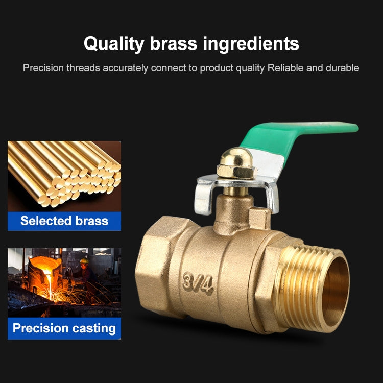 LAIZE Pneumatic Hose Connector Thickened Brass Ball Valve, Size:Inside and Outside 2 Point 3/8 inch -  by LAIZE | Online Shopping UK | buy2fix