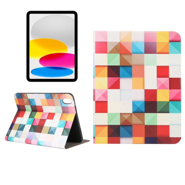 For iPad 2025 / 2022 Painted Voltage Pen Slot Tablet Smart Case(Fantasy Cube) by buy2fix