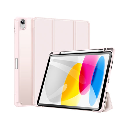 For iPad 2025 / 2022 DUX DUCIS TOBY Series Antiskid Leather Smart Tablet Case(Pink) by DUX DUCIS