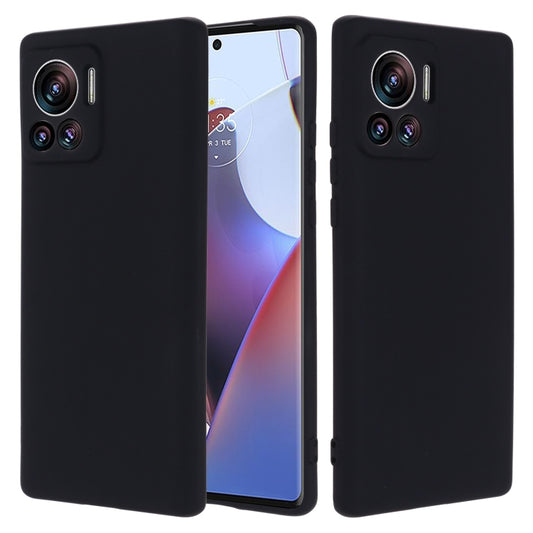 For Motorola Edge 30 Ultra / Moto X30 Pro Pure Color Liquid Silicone Shockproof Phone Case(Black) by buy2fix