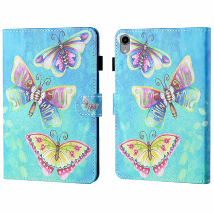 For iPad 2025 / 2022 Coloured Drawing Stitching Smart Leather Tablet Case(Colorful Butterflies) - iPad 2025 / 2022 Cases by buy2fix | Online Shopping UK | buy2fix