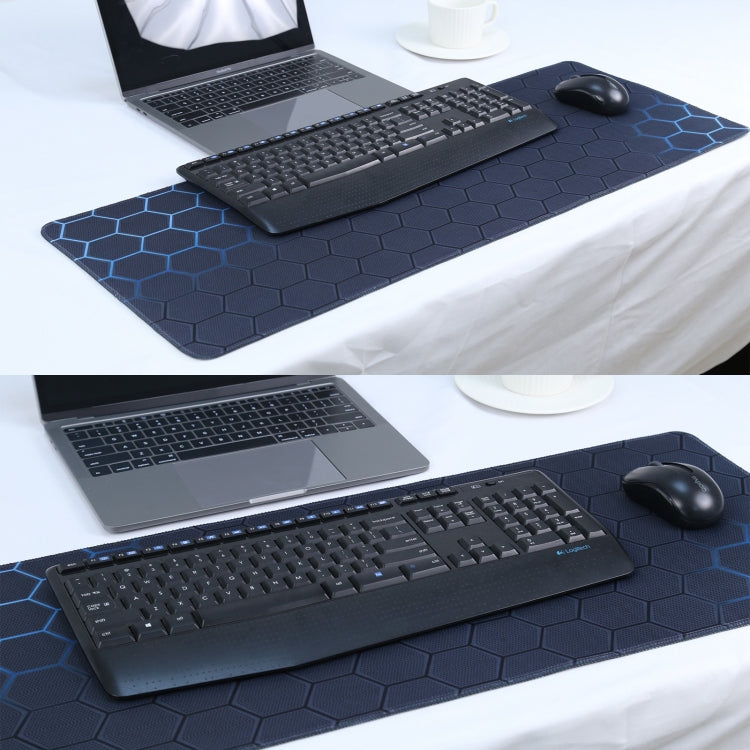 Anti-Slip Rubber Cloth Surface Game Mouse Mat Keyboard Pad, Size:80 x 30 x 0.2cm(Blue Honeycomb) - Mouse Pads by buy2fix | Online Shopping UK | buy2fix