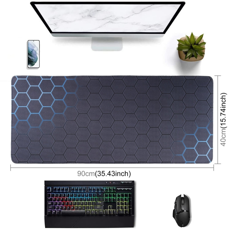 Anti-Slip Rubber Cloth Surface Game Mouse Mat Keyboard Pad, Size:90 x 40 x 0.2cm(Blue Honeycomb) - Mouse Pads by buy2fix | Online Shopping UK | buy2fix