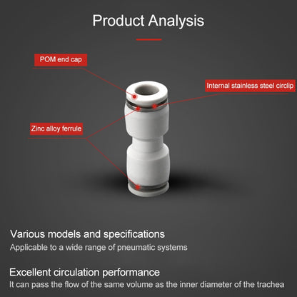 PG8-4 LAIZE 10pcs PG Reducing Straight Pneumatic Quick Fitting Connector -  by LAIZE | Online Shopping UK | buy2fix
